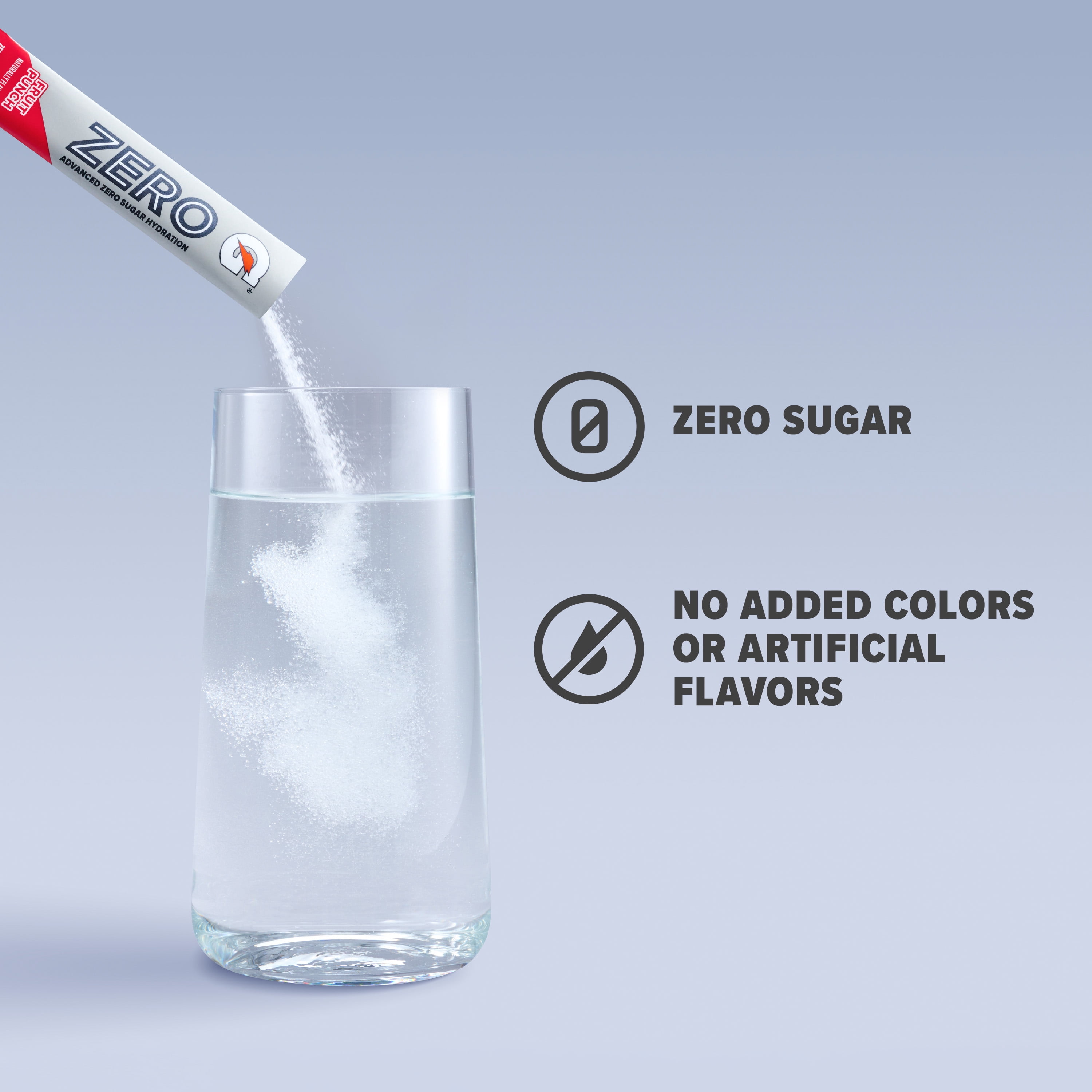 Gatorade Zero Sugar Strawberry Ice, Glacier Cherry and Glacier Freeze, On the Go Packs, Electrolyte Powder Drink Mix, 0.12 oz, 24 Sticks