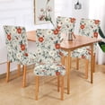 thumbnail image 2 of Yayeee 4 Pack Dining Chair Covers Stretch Parson Chairs Slipcovers Seat Protector, Red and White Floral Pattern, 2 of 6