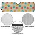 thumbnail image 6 of Uorisanigo Dog Paws Windshield Sun Shade, olorful Sun Visor Aluminum Foil Sunshade Interior Accessories, Car Windshield Sunshade for Jeep Wrangler JL JLU 2018-2024 & JT, Keep Your Car Cool, 6 of 7