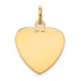 thumbnail image 3 of Finest GoldXM207-18 14K Yellow Gold Etched .018 Gauge Engravable Heart Disc Charm, 3 of 3
