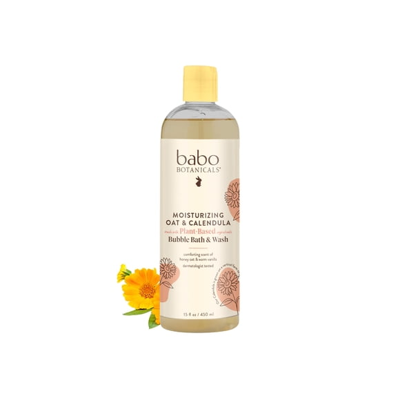Crema hidratante Bubble Bath & Wash Babo Botanicals, 443 ml