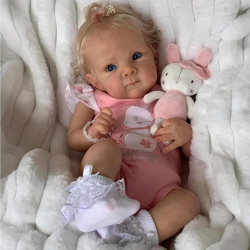Reborn Baby Doll Girl 20inch 50cm  Baby Doll Realistic Newborn Doll Toy for Ages 3+ (Pink Outfit Sleeping Doll)