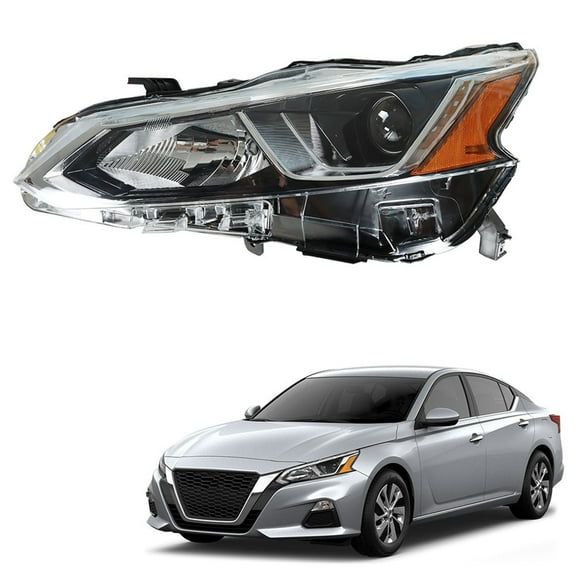 Labwork Headlights Assembly Black Halogen Headlamp Housing 26060-6CA0A Fit for 2019 2020 Nissan Altima, Front Left (Driver Side)