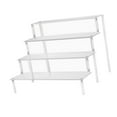 thumbnail image 2 of 5-layer Stepped Shoe Rack, Stepped Ascending Item Rack, Special Rack for Exhibitions, Trapezoidal Figure Display Rack , 4 Tier, 2 of 7