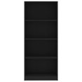 thumbnail image 4 of vidaXL 4-Tier Book Cabinet Black 60x24x142 cm Engineered Wood, 4 of 7