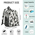 thumbnail image 6 of Baseball Pattern Backpack Backpack for School,Schoolbag with Adjustable Shoulder Straps & Padded Back,13.8"x11.4"x6", 6 of 6