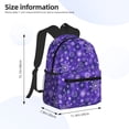 thumbnail image 4 of Lsque New Year Snowflakes Classic Casual Backpack - Large Capacity Water-Resistant Backpack for School, Work, Travel, and Outdoor Activities, 4 of 8