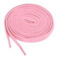 thumbnail image 1 of 2 Pares De Cordonas Cintilla Agujetas De Capa Doble Gruesas Planas Unisexo Rosa Claro 120cm uxcell, 1 of 4
