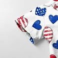 thumbnail image 5 of MKOSPLRT Kids American Flag Button Down Shirts Short Sleeve Love Graphic Tees Lapel Collar 4th of July T Shirts for Girl Boy 2-15Y, 5 of 9
