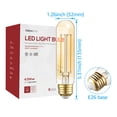 thumbnail image 7 of TORCHSTAR 12 Pack Dimmable Vintage Edison Bulbs, UL Listed T10 LED Bulb, Filament Light Bulb, 4.5W, 400lm, E26 Base, CRI90, 2200K&nbsp;Amber&nbsp;Warm, 7 of 7