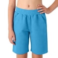 thumbnail image 3 of XXWXYD Kids Cotton Athleti𝖼 Shorts Pull On Elastic High Waist Workout Soft Running Clothes Breathable Quick-Dry Sportswear Gym Activewear Play for 3-16 Years, 3 of 9