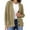 #H-Khaki, variant on Womens Coats Casual Plus Size Solid Color Fashionable Short Knitted Sweaters Jackets