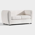 thumbnail image 3 of Furniture of America Nallia Tuxedo Style Upholstered Boucle Fabric White Loveseat, 3 of 12