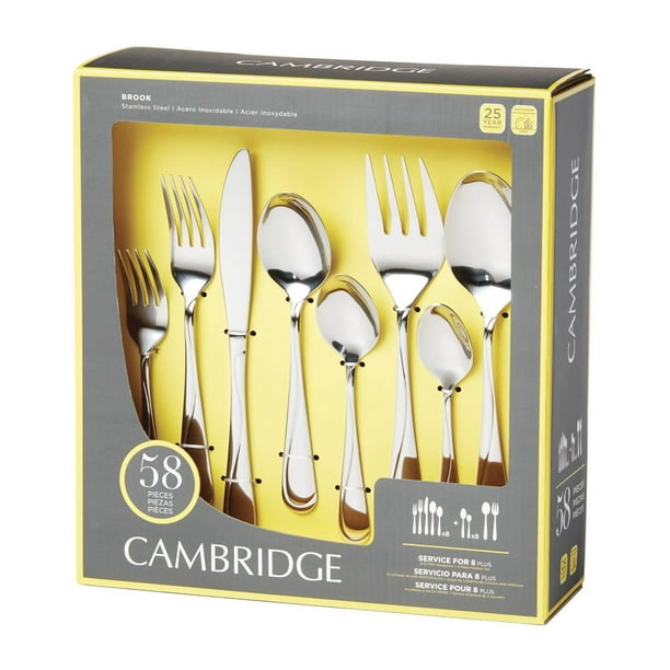 CAMBRIDGE    カトラリー Cambridge Brook Mirror 58 Piece Flatware Set - Walmart.ca