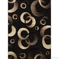 thumbnail image 2 of Allstar Black Woven Hand Carved Contemporary. Modern Circles Area Rug (5' 2" x 7' 2"), 2 of 5