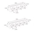 thumbnail image 6 of LONGHEXINA 2 Pcs 3 & 4 Slots Broom Holder Wall Mount with Hooks for Home Cleaning Supplies, 6 of 7