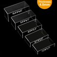 thumbnail image 4 of Acrylic Display Stands,ed Acrylic Risers for Display,Wide Clear Tabletop Rectangular Display Stands for Figures, Cupcake, Perfume, Makeup, Jewelry, 4 of 7