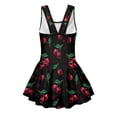 thumbnail image 5 of COEQINE Girls Swimsuit for Swimming, One Piece with Full Coverage Skirt & Built-in Brief, Stretchy Scoop Neck Swim Dress, Fixed Wide Straps, for Kids 3-4 Years, Cute Cherry Print, 5 of 8