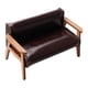 thumbnail image 5 of Sofá en miniatura a escala 1:12, muebles para casa de muñecas, accesorios para casa de muñecas. Marrón Oscuro Grande, 5 of 9