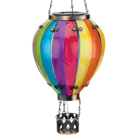 Regal Art & Gift Hot Air Balloon Solar Lantern LG - Rainbow Metal 23.5 Light Led