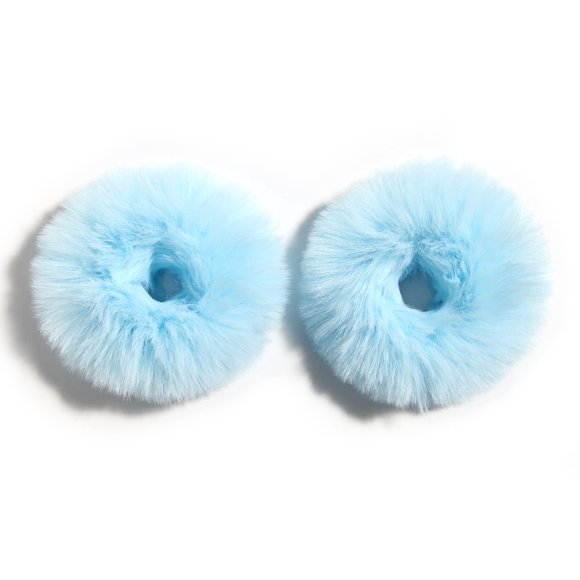 Pompones Enrolladores Peludos De Piel De Conejo De Imitación Coleteros Para El Cabello De Piel Artificial Bobbles Para El Cabello Banda Elástica Para El Cabello Pulsera De Cuerda Accesorios Para Cola