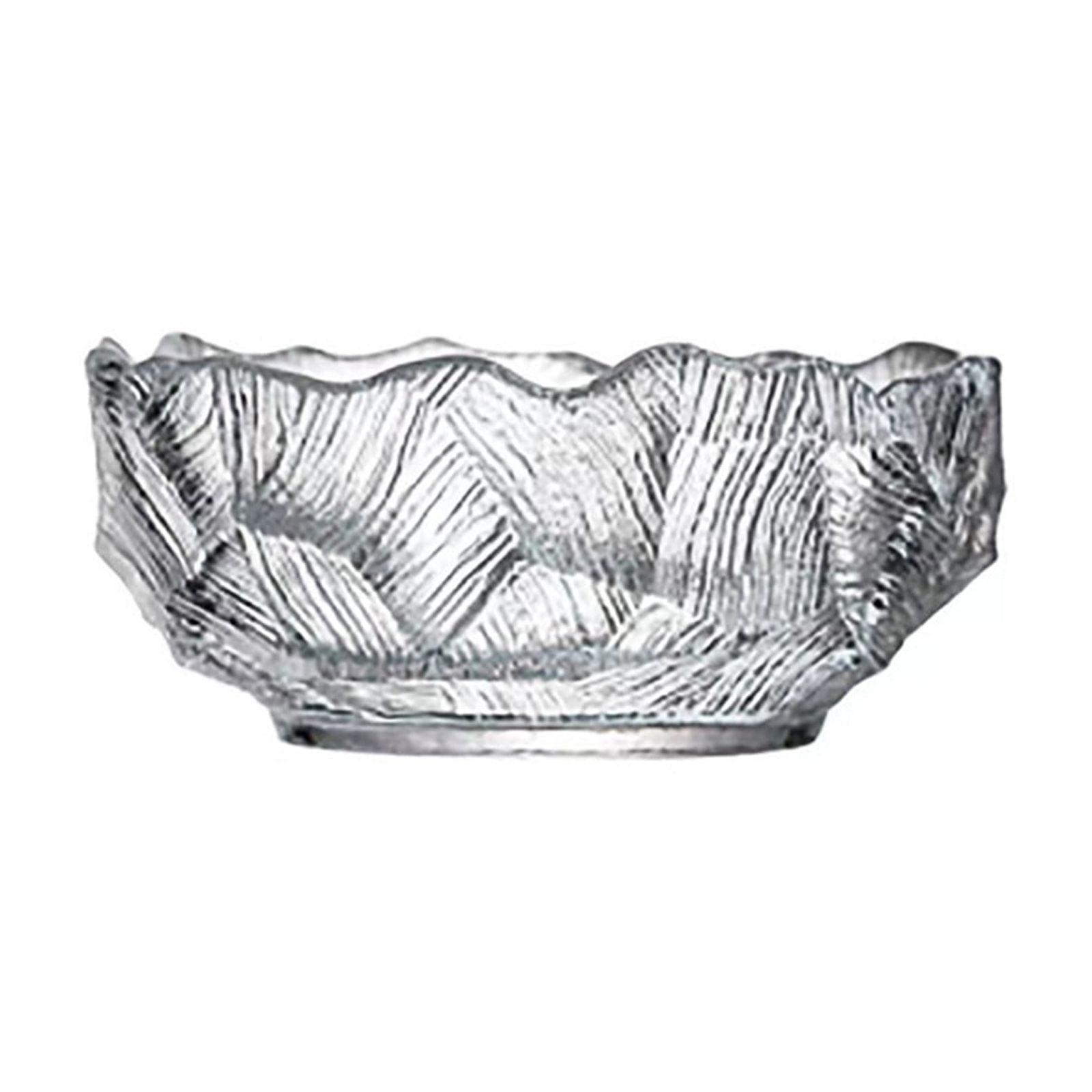 Jpxdew Crystal Glass Fruit Bowl Snack Bowl High Beauty Tableware Clear Storage Bowl for Living Room Household (6.3x3.74x2.87 inch)