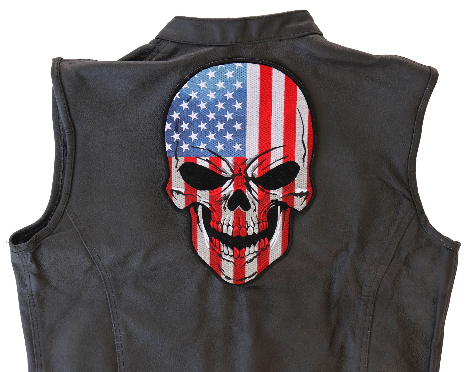 American Flag Skull Patch