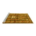 thumbnail image 2 of Ahgly Company Machine Washable Indoor Round Persian Yellow Traditional Area Rugs, 7' Round, 2 of 4
