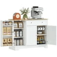 thumbnail image 1 of Buffet Bahut de 41 Pouces avec Tiroir de Rangement, Tablette Ajustable, Blanc, 1 of 10
