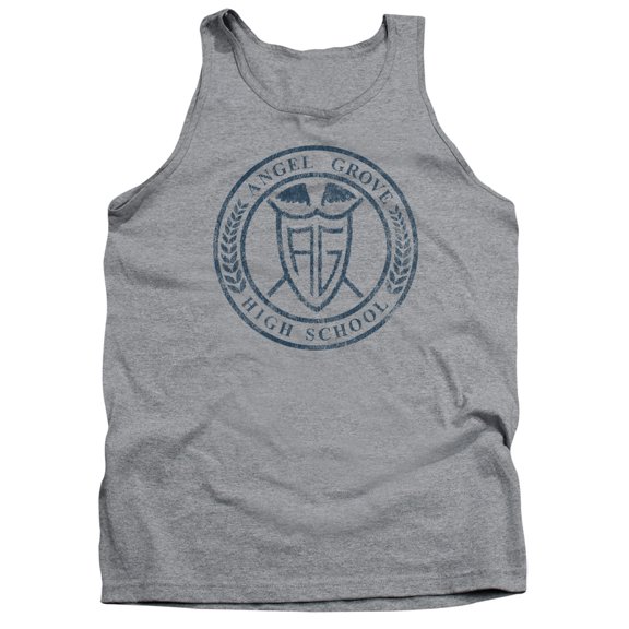 Power Rangers Angel Grove Hs Adult Tank Top Athletic Heather