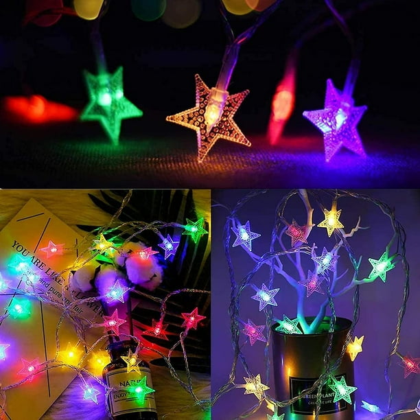 Guirnaldas navideñas, guirnaldas con poca luz, iluminación con cable transparente, decoración navideña, decoración navideña para exteriores, decoración luminosa para ventanas, balcones
