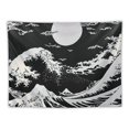 thumbnail image 5 of Nawypu Black and White Tapestry, Great Wave Sun Tapestry Wall Hanging,Mountain Tapestry for Bedroom Dorm Decor, 5 of 6