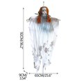 thumbnail image 3 of Adornos de Halloween, regalos de Halloween, adorno colgante de fantasma de Halloween con cara sucia y vestido blanco., 3 of 8