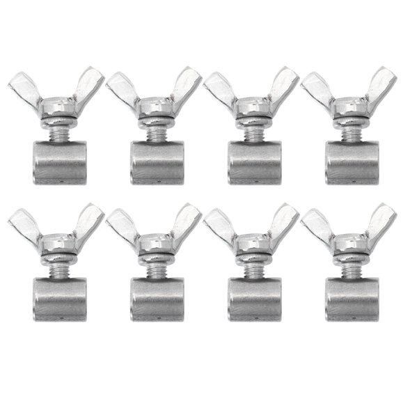8pcs Wire Rope Cable Clip Stainless Steel Hand Screw Clamp for 2-4mm Steel Wire