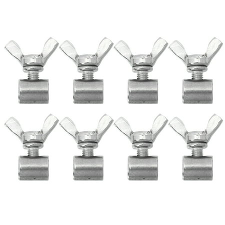 

8pcs Wire Rope Cable Clip Stainless Steel Hand Screw Clamp for 2-4mm Steel Wire