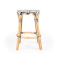 thumbnail image 4 of Butler Specialty Company Tabouret de Comptoir Rond en Rotin de 24 Po - Blanc et Bleu Marine, 4 of 6