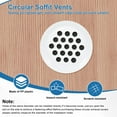 thumbnail image 4 of Uxcell Paquete de 20 Respiraderos de Soffit Circulares, 29mm/1.14 Pulgadas de Malla de Ventilación Redonda de Acero Inoxidable para Baño Hogar/ Oficina/Cocina/Armario/Ropero [Blanco], 4 of 7