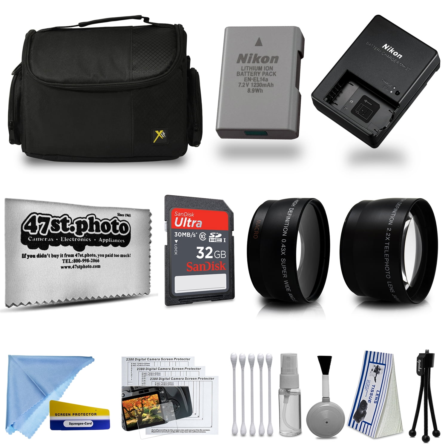 Nikon D3300 DSLR Camera 18-55mm VR II + 55-300mm NIKKOR Lens +