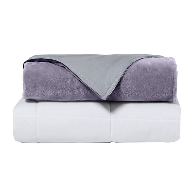 Crystal Reversible 15lbs Weighted Blanket with Removable Cover Lavender -  DreamLab