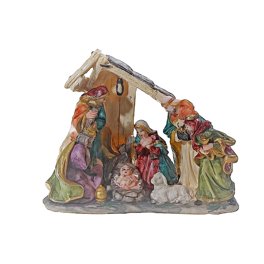 4- tier Pyramid Nativity Scene natural wood - 21 inch - 54 cm - Authentic German Erzgebirge Christmas Pyramids - Richard Glässer