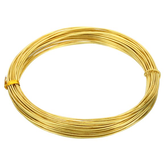 Unique Bargains Half Hard Brass Wire, 1Pcs 18Gauge/1.0mm Diameter 10m/32.8ft Craft Wire