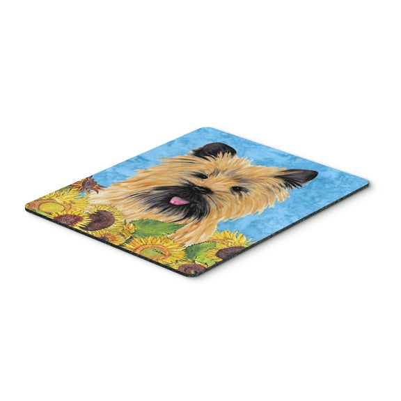 Cairn Terrier in Summer Flowers Mouse Pad Hot Pad or Trivet