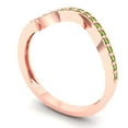 thumbnail image 2 of 0.21 ct Brilliant Round Cut Natural Peridot 18K Rose Gold Stackable Band SZ 6.5, 2 of 6