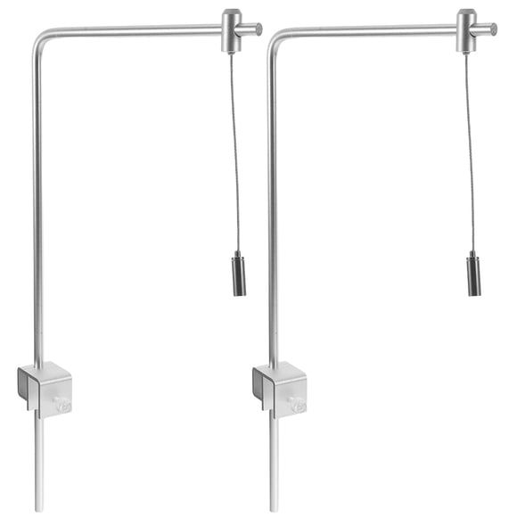 SHISUYAN Kit de Montage de Lumière Aquarium 2 Pcs Supports Réglables en Alliage d'Aluminium pour Éclairage d'Aquarium Haute Luminosité Support Led pour Eau Douce et Salée