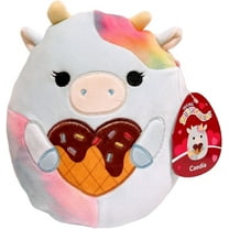 Squishmallows 2024 Valentine Squad 8" Plush Toy (8" Caedia The Cow Heart Ice Cream)