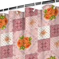 thumbnail image 3 of Pioneer Flower Floral Print Pattern Shower Curtain 84"x72", Bathroom Decorative Shower Curtain Set with 12 Hooks, Waterproof Washable, 3 of 6