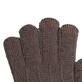 thumbnail image 6 of harmtty Contrasting Color Gloves Winter Gloves Knitted Thick Warm Color Matching Anti slip Elastic Soft Plush 1 Pair Unisex Black, 6 of 8