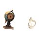 thumbnail image 5 of Reloj de mesa coleccionable con figura de globo terráqueo, adorno moderno y artístico para escritorio, estantería, dormitorio, armario, decoración del, 5 of 8