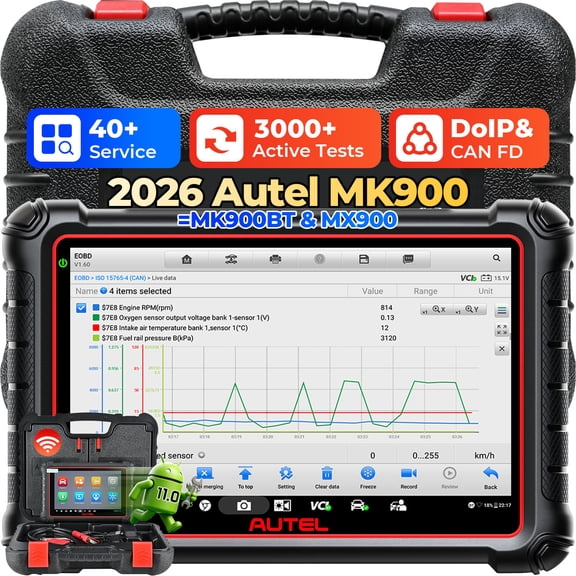 Autel Car Diagnostic Scan Tool MK900, Bidirectional Diagnostic Tool, OE Full System Diagnostics, 3000 Active Tests, 40 Service, 150 Brands Coverage