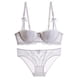 thumbnail image 1 of Gibobby Lencería mujer erótica Conjunto de ropa interior de encaje para mujer, conjunto de ropa interior y ropa interior de encaje con correa, lencería sexy(Blanco, 75D), 1 of 3